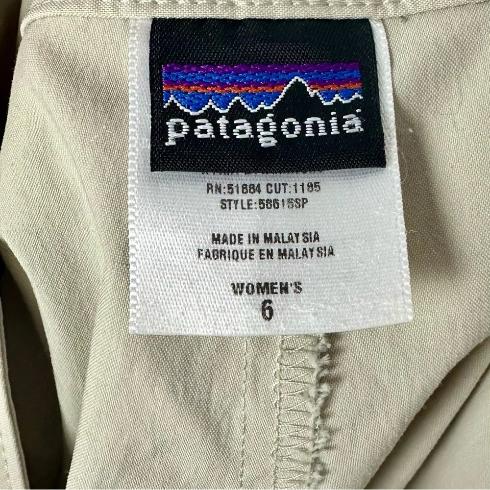 Patagonia Inter-Continental Hideaway Skort Khaki Women’s Size 6 #227 - Picture 7 of 9